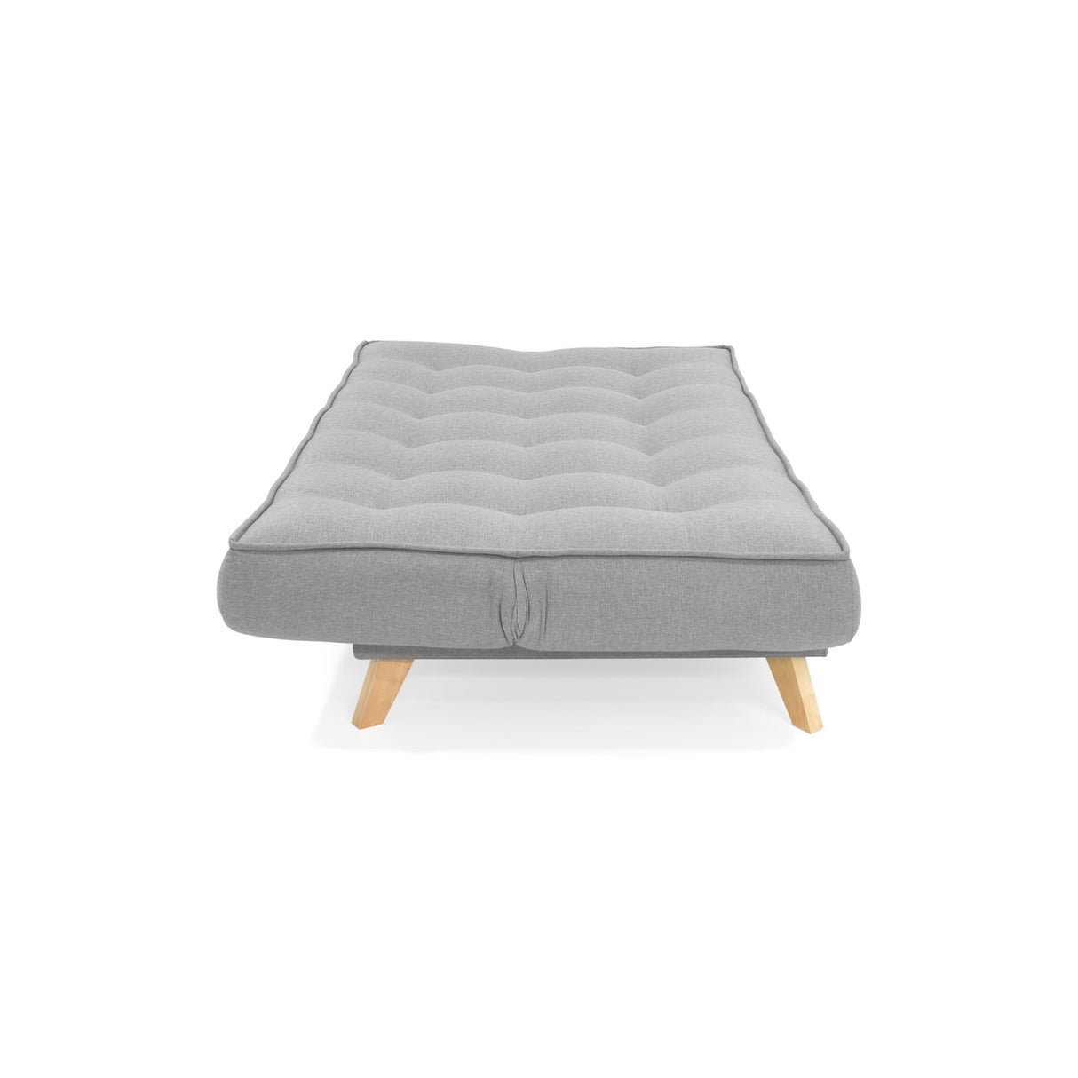 Sofá Cama Gales Plata Duster y Matiz Natural 180x84cm de Tres Puestos Reclinable sin Apoya Brazos