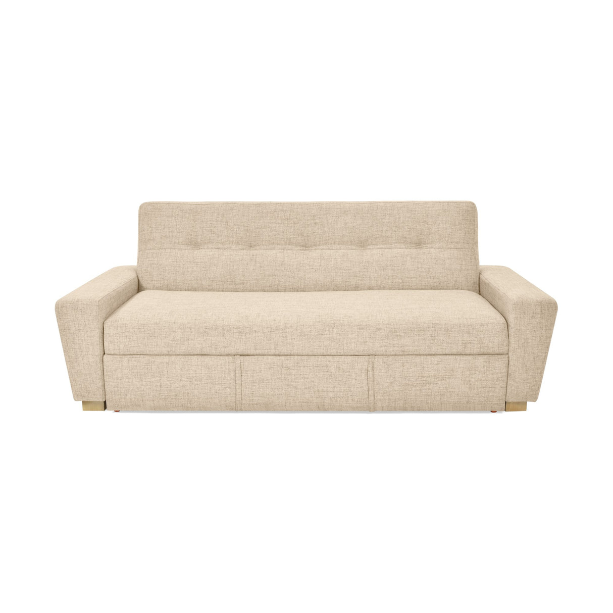 Sofá Cama Hamburgo Beige Dicosta y Matiz Natural 210x87cm de Tres Puestos Reclinable sin Apoya Brazos