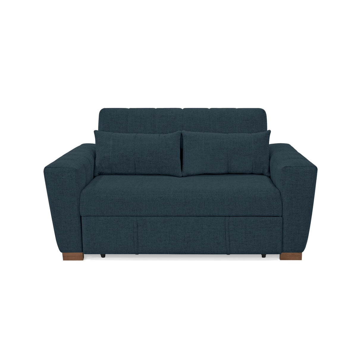 Sofá Cama Hannover Plomo Eureka y Matiz Caramelo 160x85cm de Dos Puestos Reclinable sin Apoya Brazos