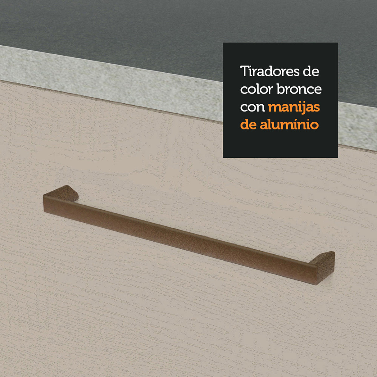Cocina Integral Agata Blanco Crema 270x225cm para Mesón Lado Izquierdo sin Mesón y sin Estufa