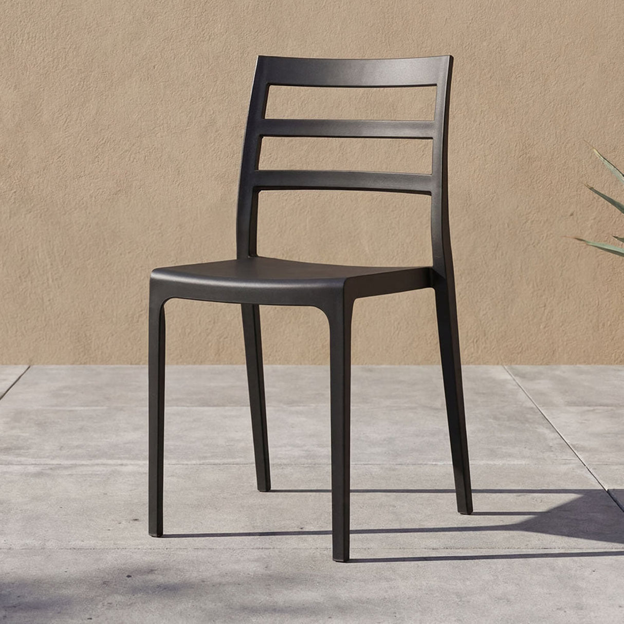 Silla para Exteriores New York Negro 39x79cm con Espaldar y sin Apoya Brazos