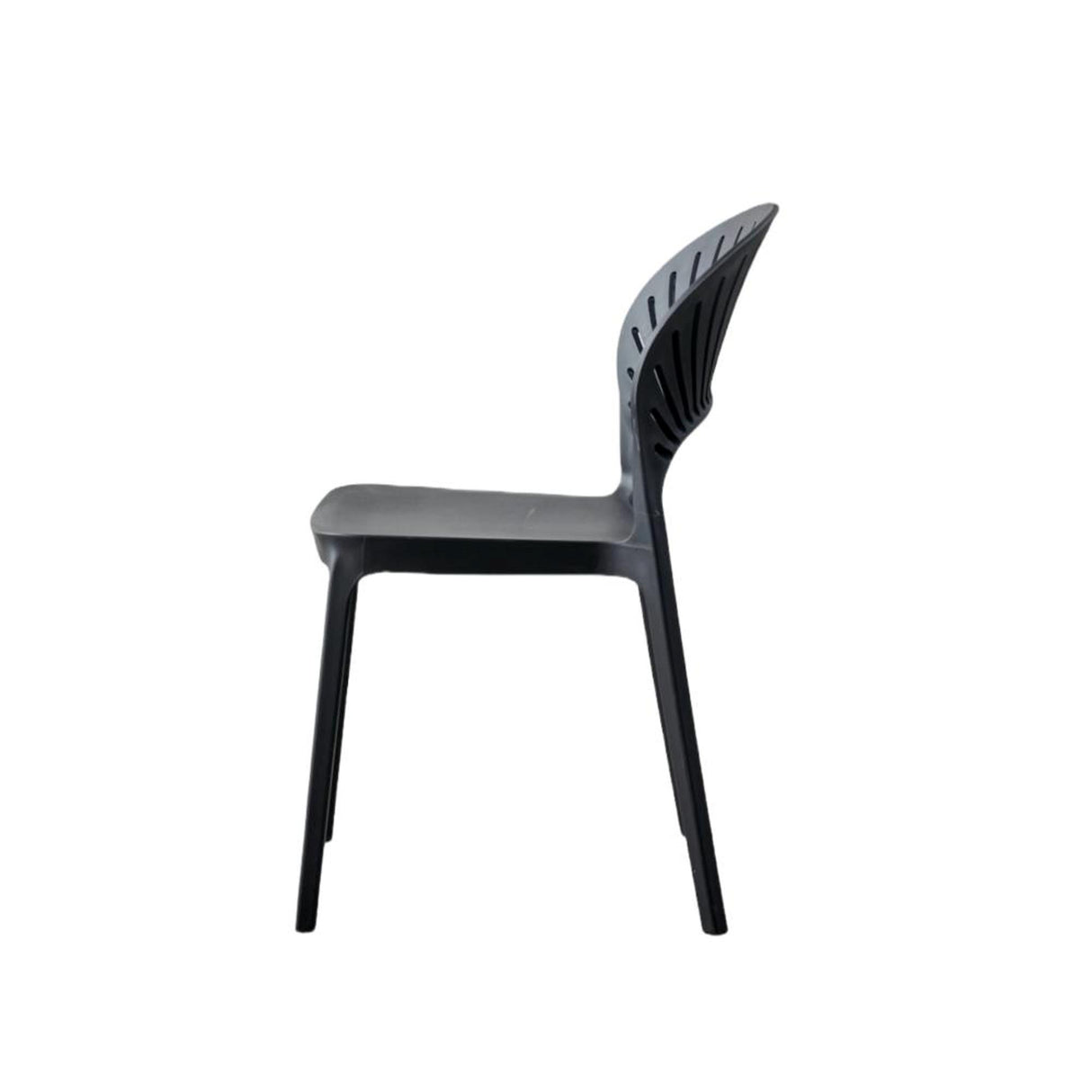 Silla para Exteriores Paraiso Negro 48x82cm con Espaldar y sin Apoya Brazos