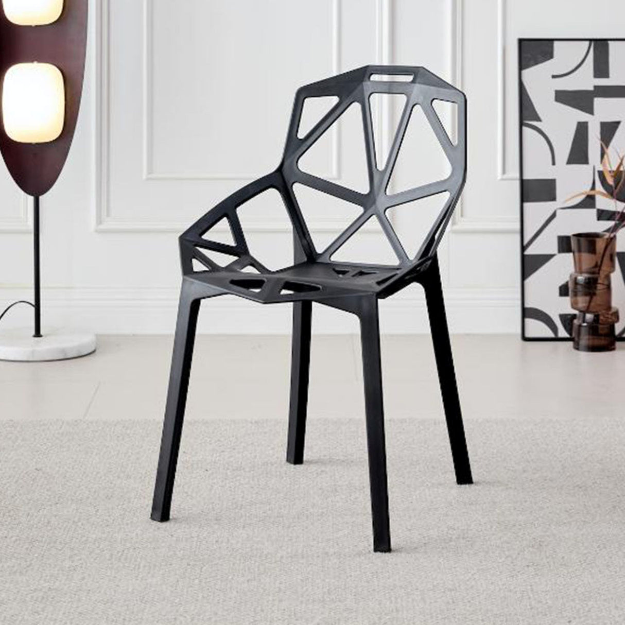 Silla para Exteriores Roxy Negro 52x81cm con Espaldar y con Apoya Brazos