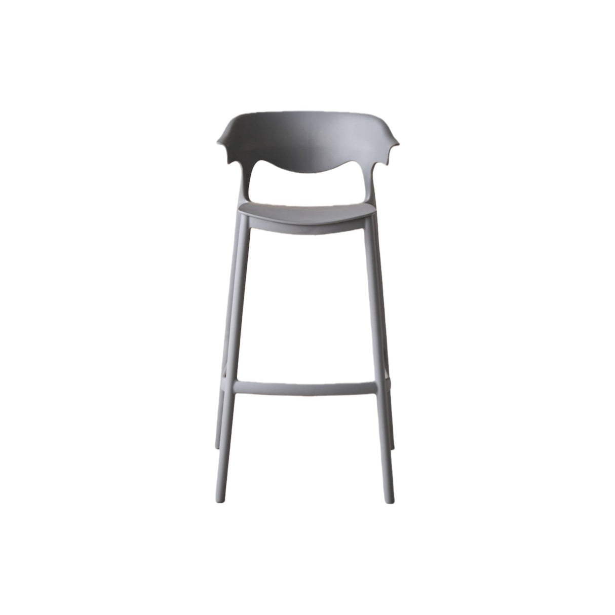 Silla Bar para Exteriores Elena Gris Oscuro 49x99cm con Espaldar y sin Apoya Brazos