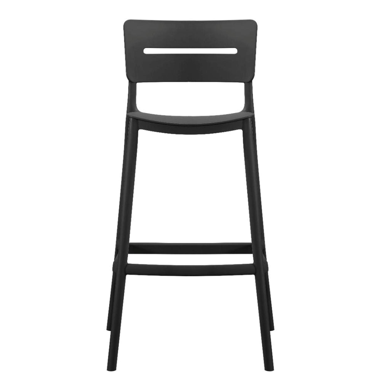 Silla Bar para Exteriores Manila Negro 37x101.5cm con Espaldar y sin Apoya Brazos