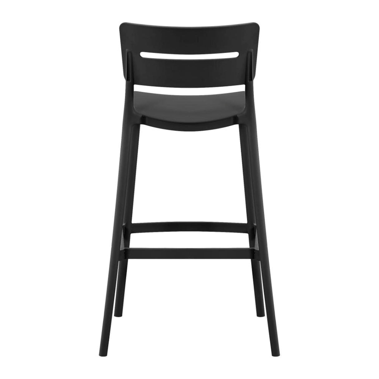 Silla Bar para Exteriores Manila Negro 37x101.5cm con Espaldar y sin Apoya Brazos
