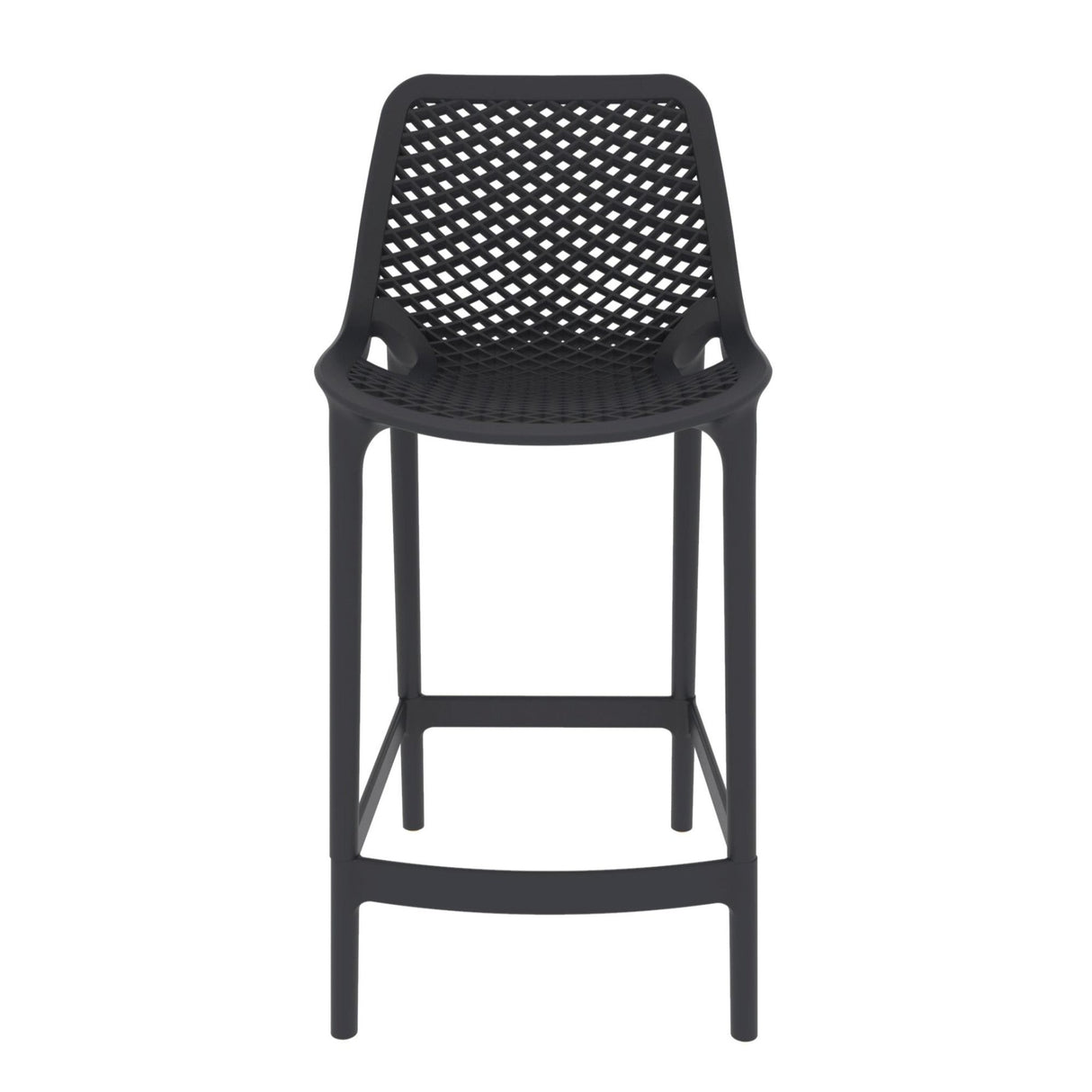 Silla Bar para Exteriores Miame Negro 44x95.5cm con Espaldar y sin Apoya Brazos