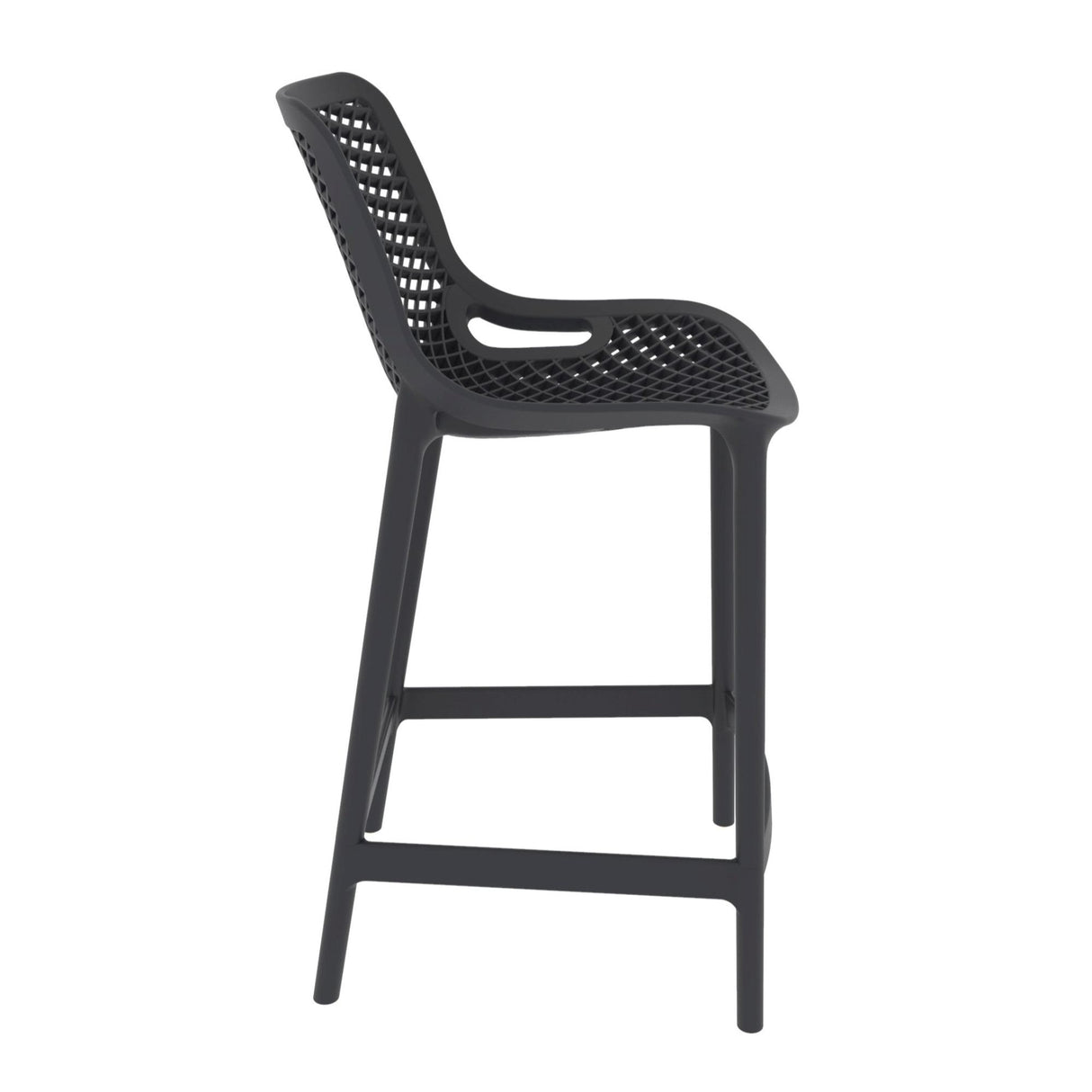 Silla Bar para Exteriores Miame Negro 44x95.5cm con Espaldar y sin Apoya Brazos