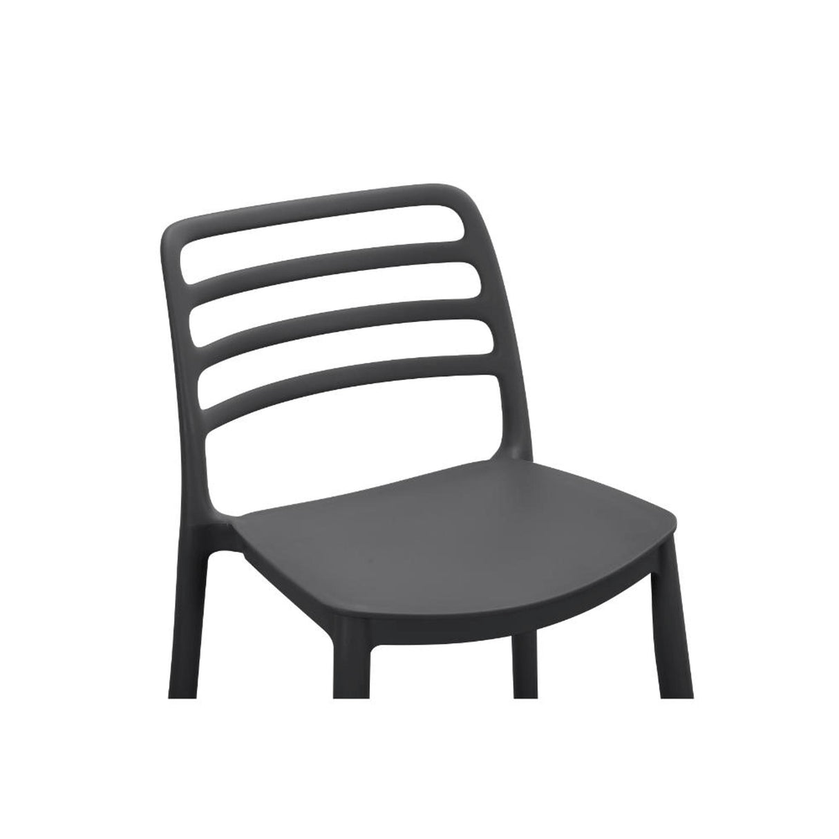 Silla Bar para Exteriores Palawan Negro 37x101.5cm con Espaldar y sin Apoya Brazos