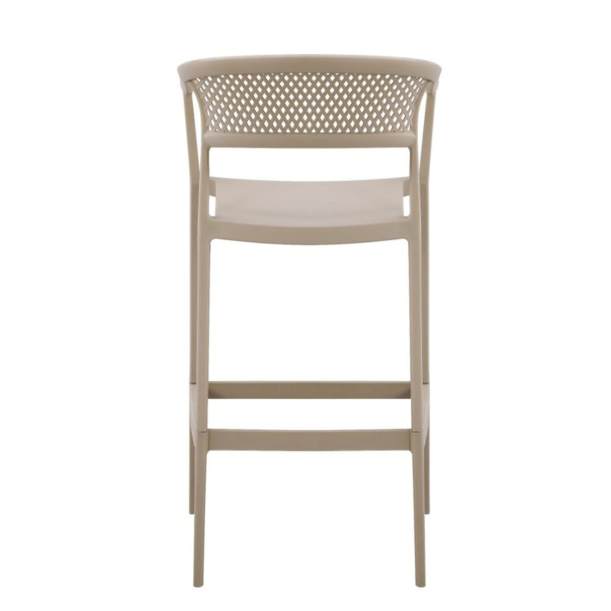 Silla Bar para Exteriores Salvador Taupe 57x105cm con Espaldar y con Apoya Brazos