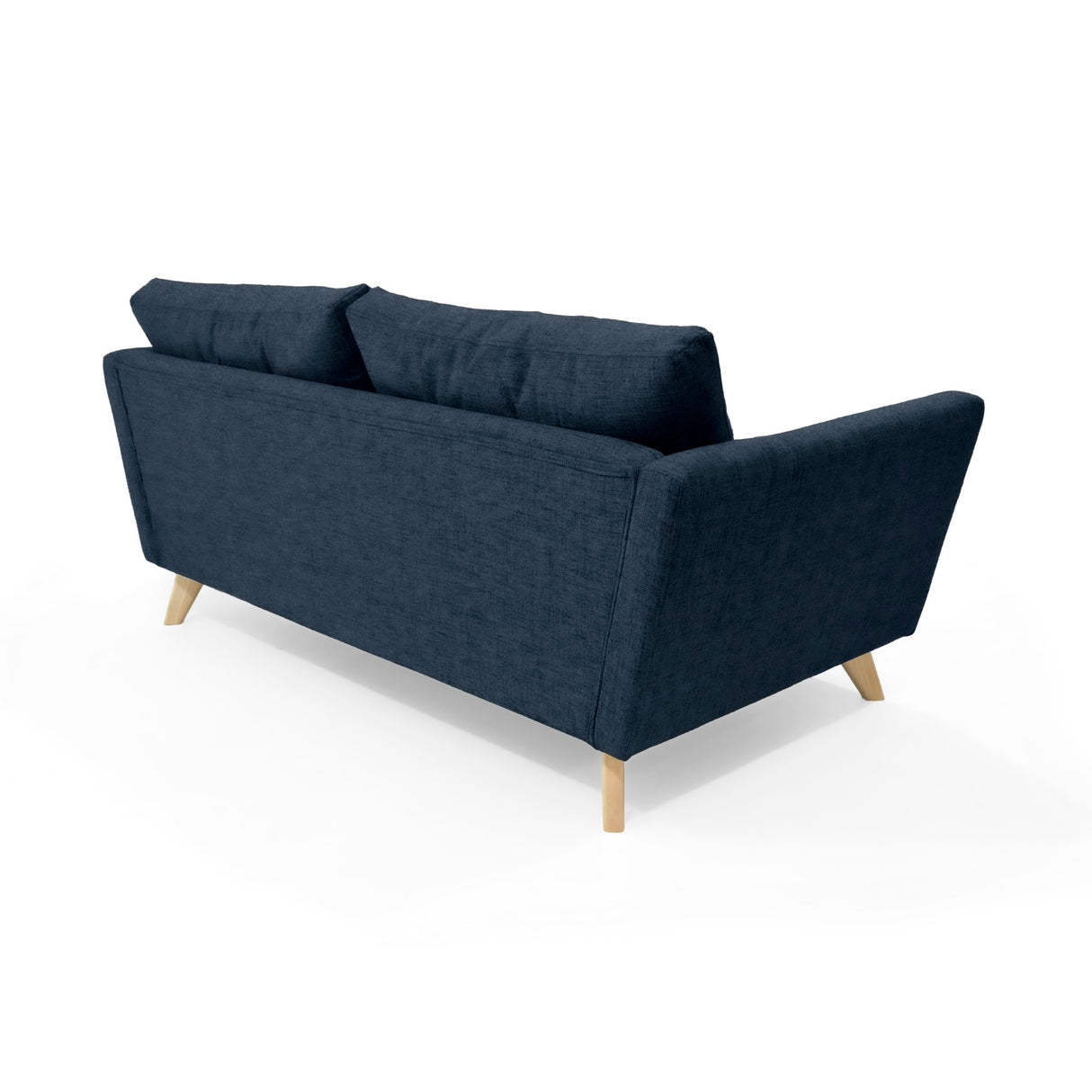Sofá Grecia Plomo Eureka y Matiz Natural 192x84cm de Tres Puestos con Apoya Brazos