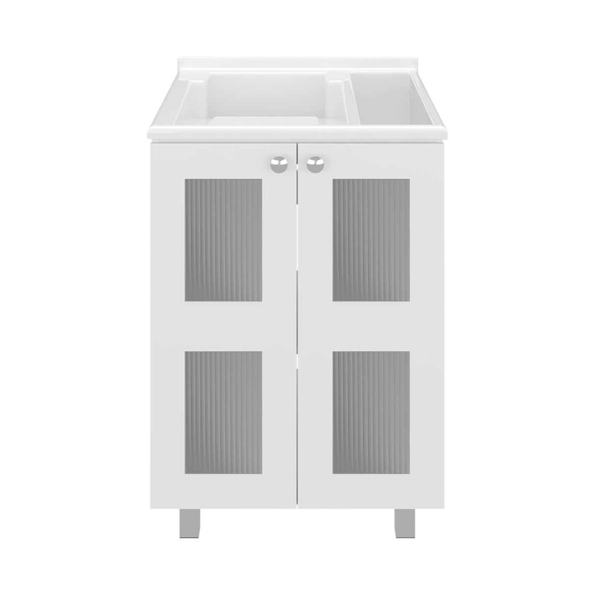 Lavadero Haysi Blanco 60x88cm de Sobreponer con Mueble para Lavadero y sin Grifería