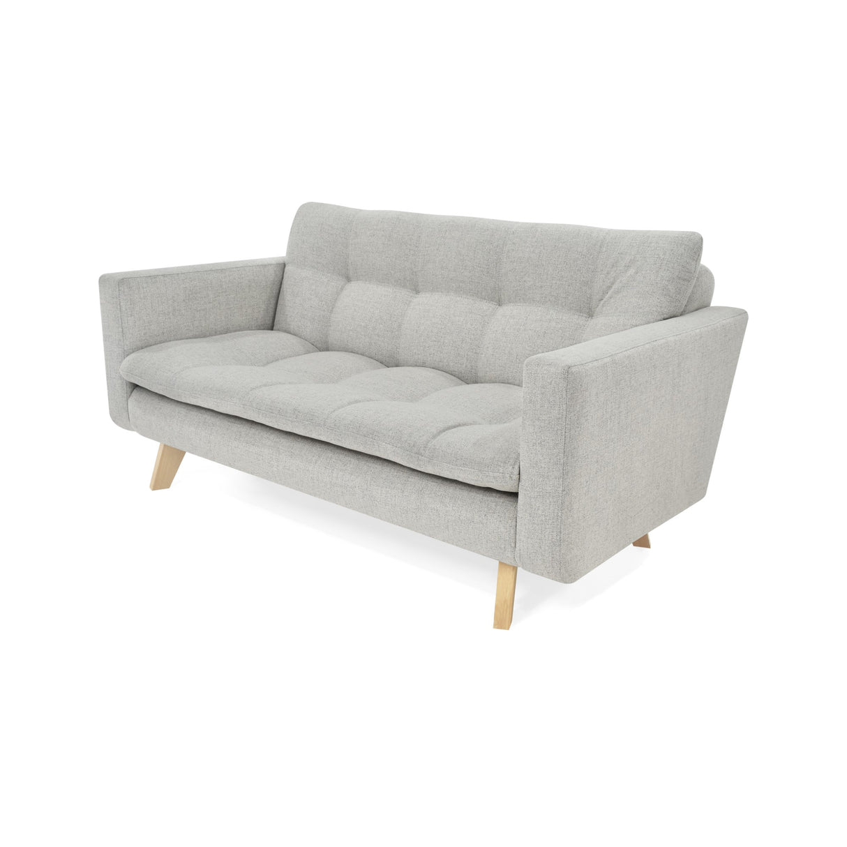 Sofá Manila Taupe Dicosta y Matiz Natural 153x80cm de Dos Puestos sin Apoya Brazos