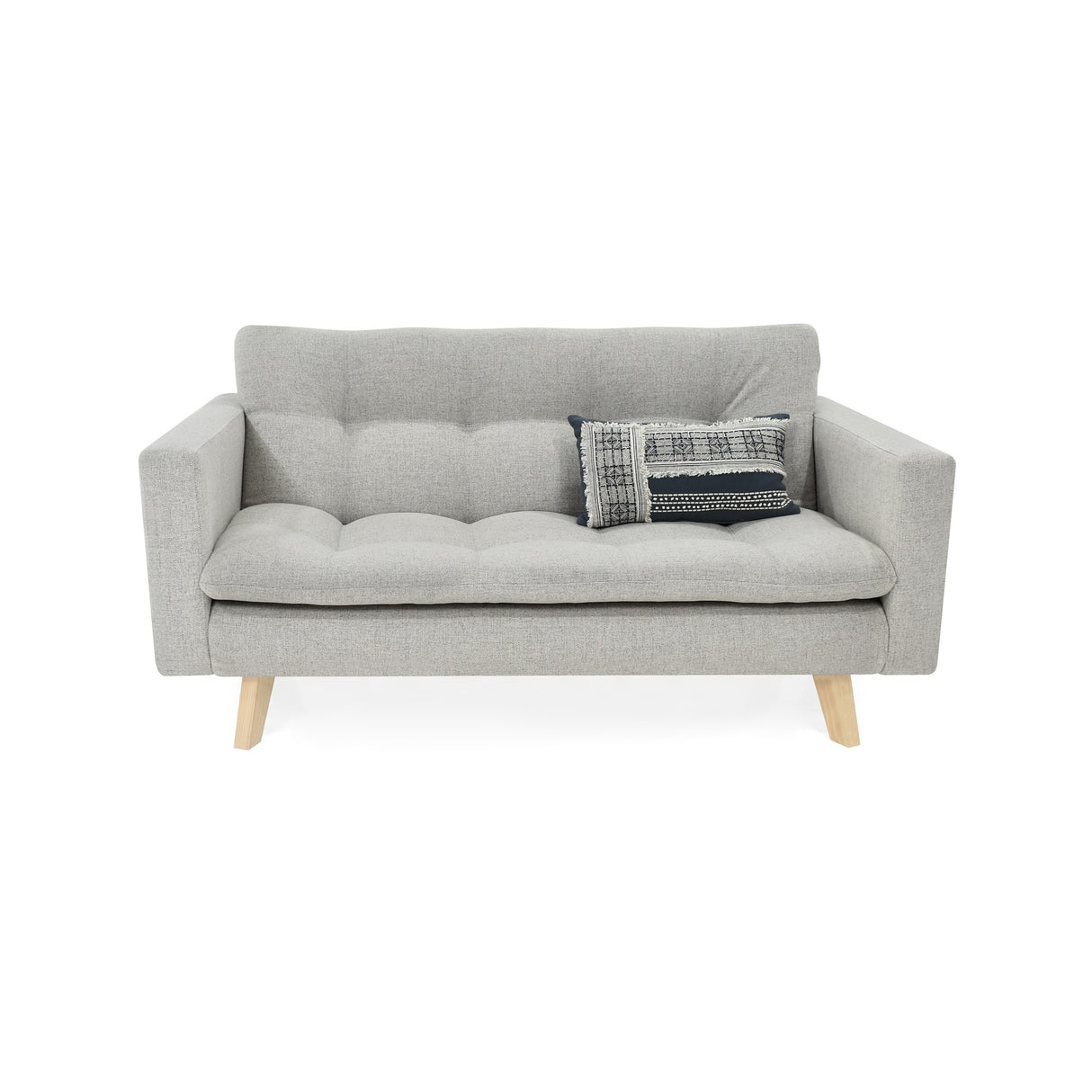 Sofá Manila Taupe Dicosta y Matiz Natural 153x80cm de Dos Puestos sin Apoya Brazos