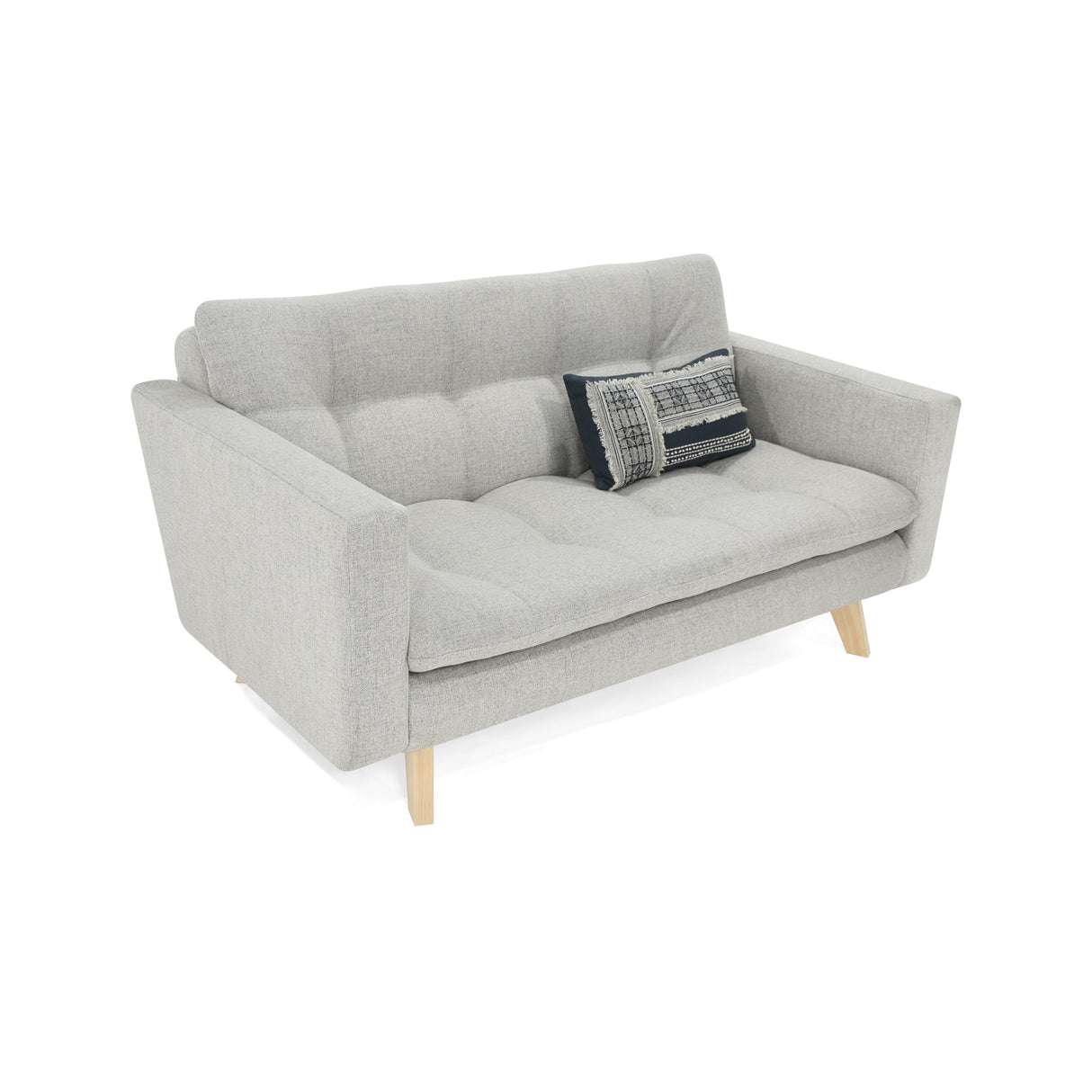 Sofá Manila Taupe Dicosta y Matiz Natural 153x80cm de Dos Puestos sin Apoya Brazos
