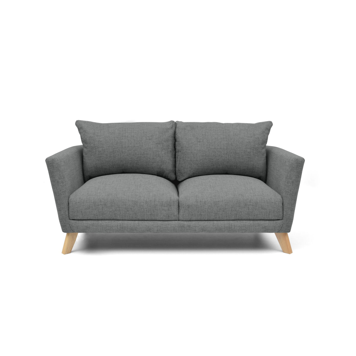 Sofá Montecarlo Gris Dicosta y Matiz Natural 170x90cm de Tres Puestos con Apoya Brazos