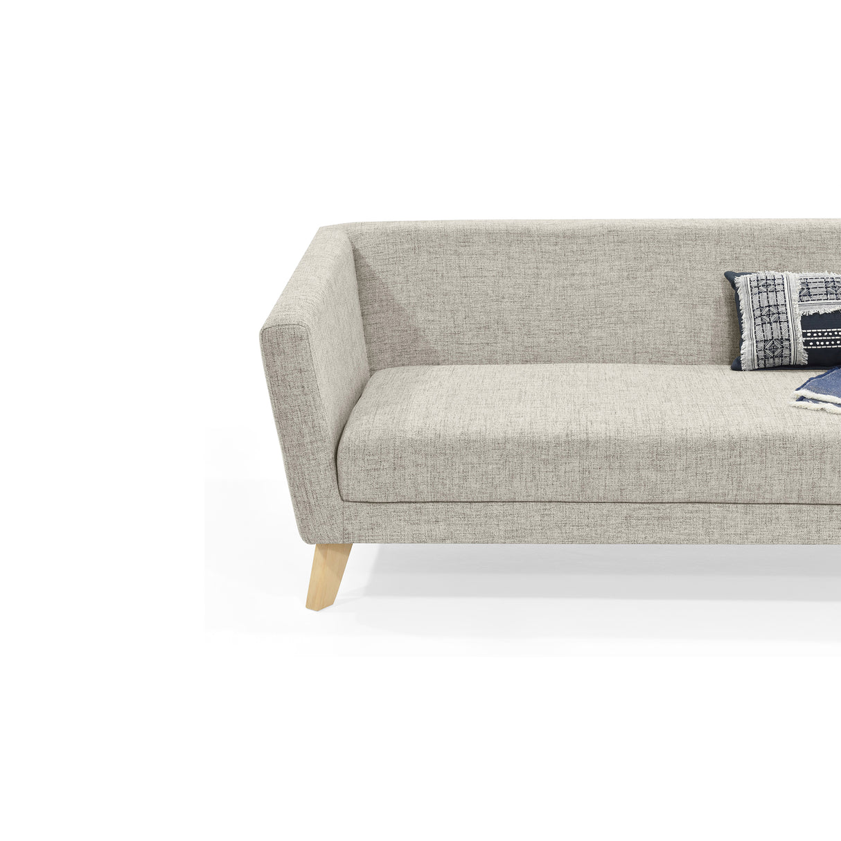 Sofá Montreal Taupe Dicosta y Matiz Natural 170x68cm de Tres Puestos sin Apoya Brazos