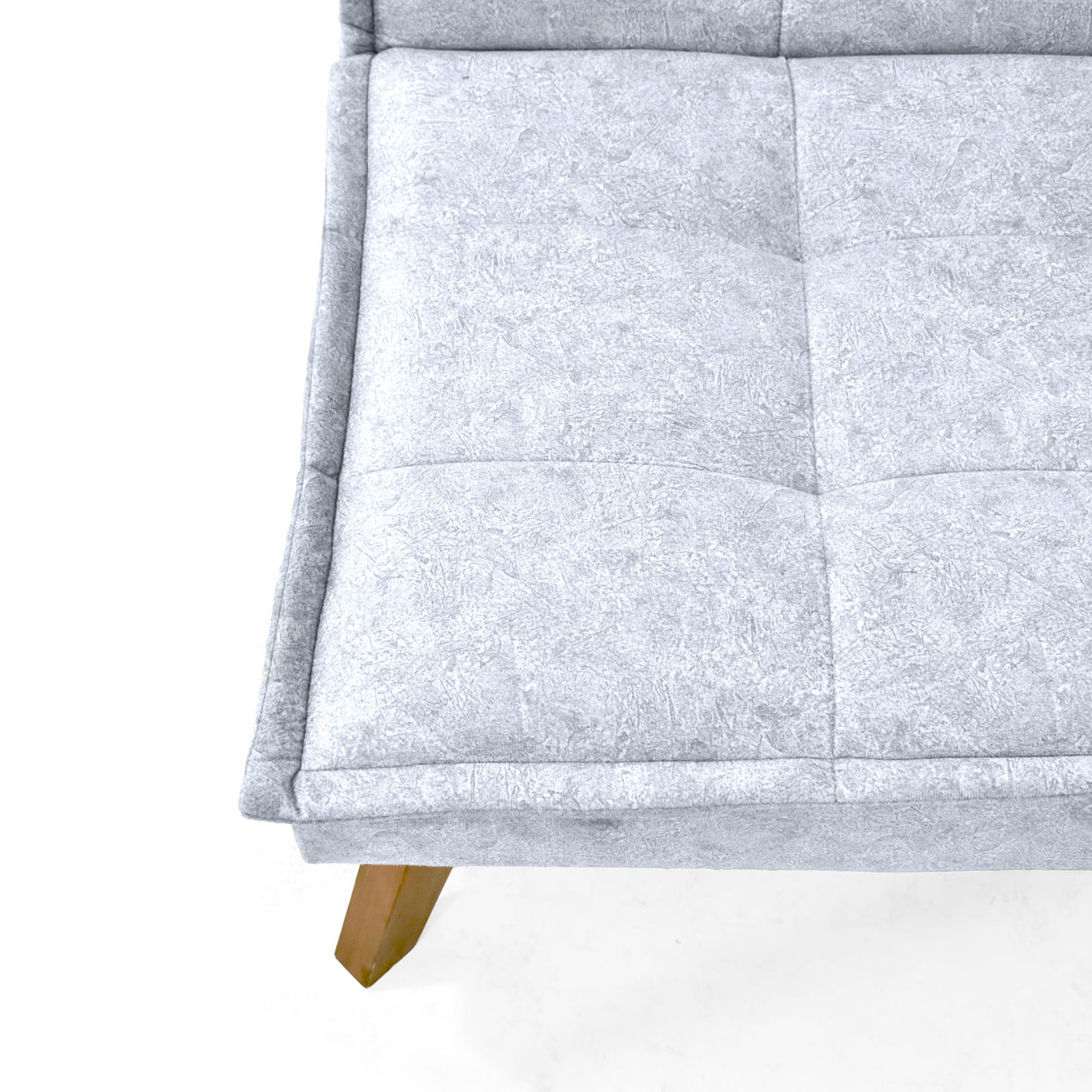 Sofá Cama Morrison Plata Sky y Matiz Caoba 174x80cm de Tres Puestos Reclinable sin Apoya Brazos