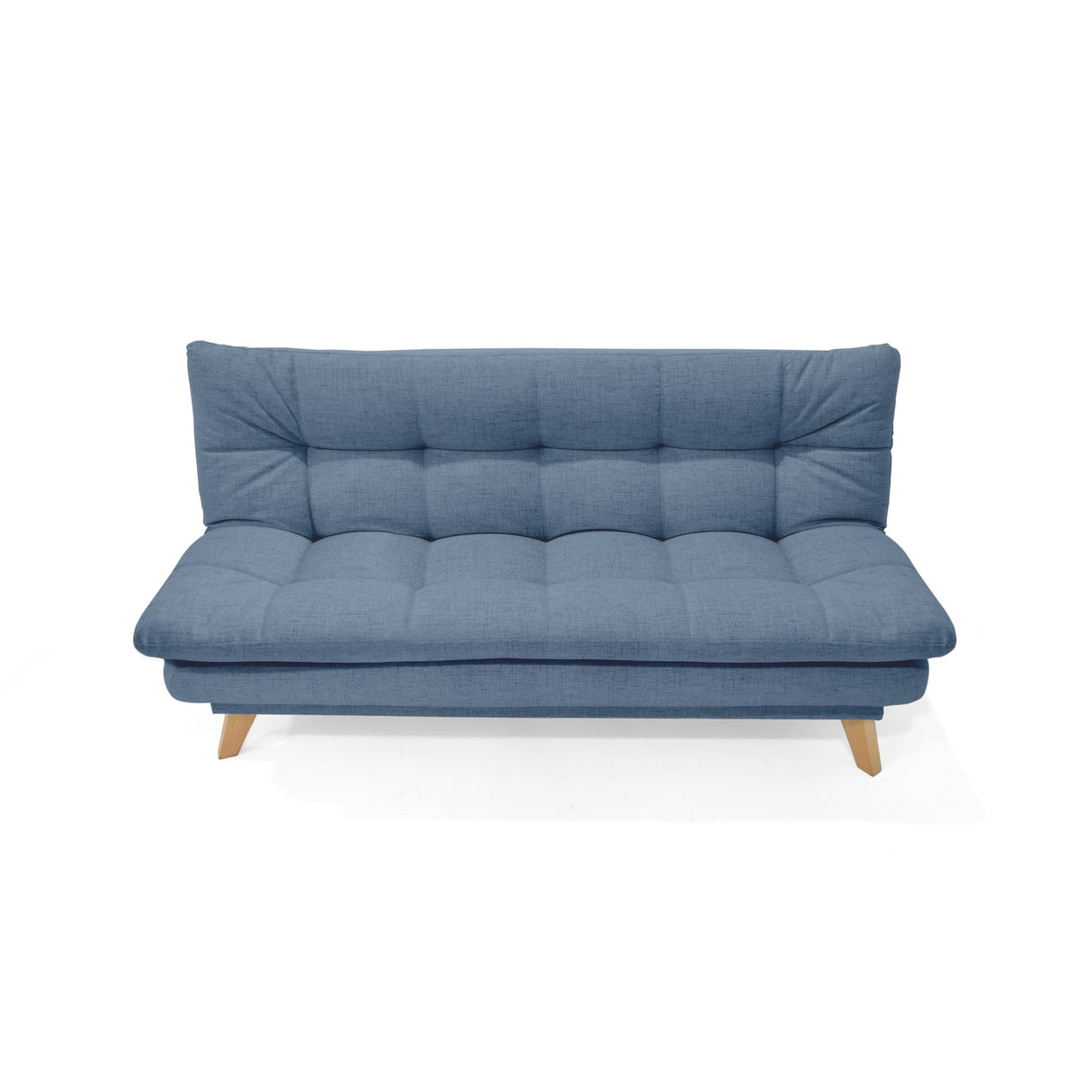Sofá Cama Munich Índigo Dicosta y Matiz Natural 180x85cm de Tres Puestos Reclinable sin Apoya Brazos