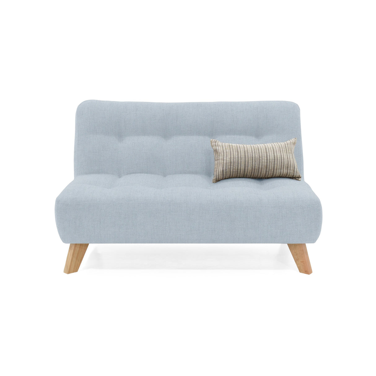 Sofá Navara Plata Eureka y Matiz Natural 121x82cm de Dos Puestos sin Apoya Brazos