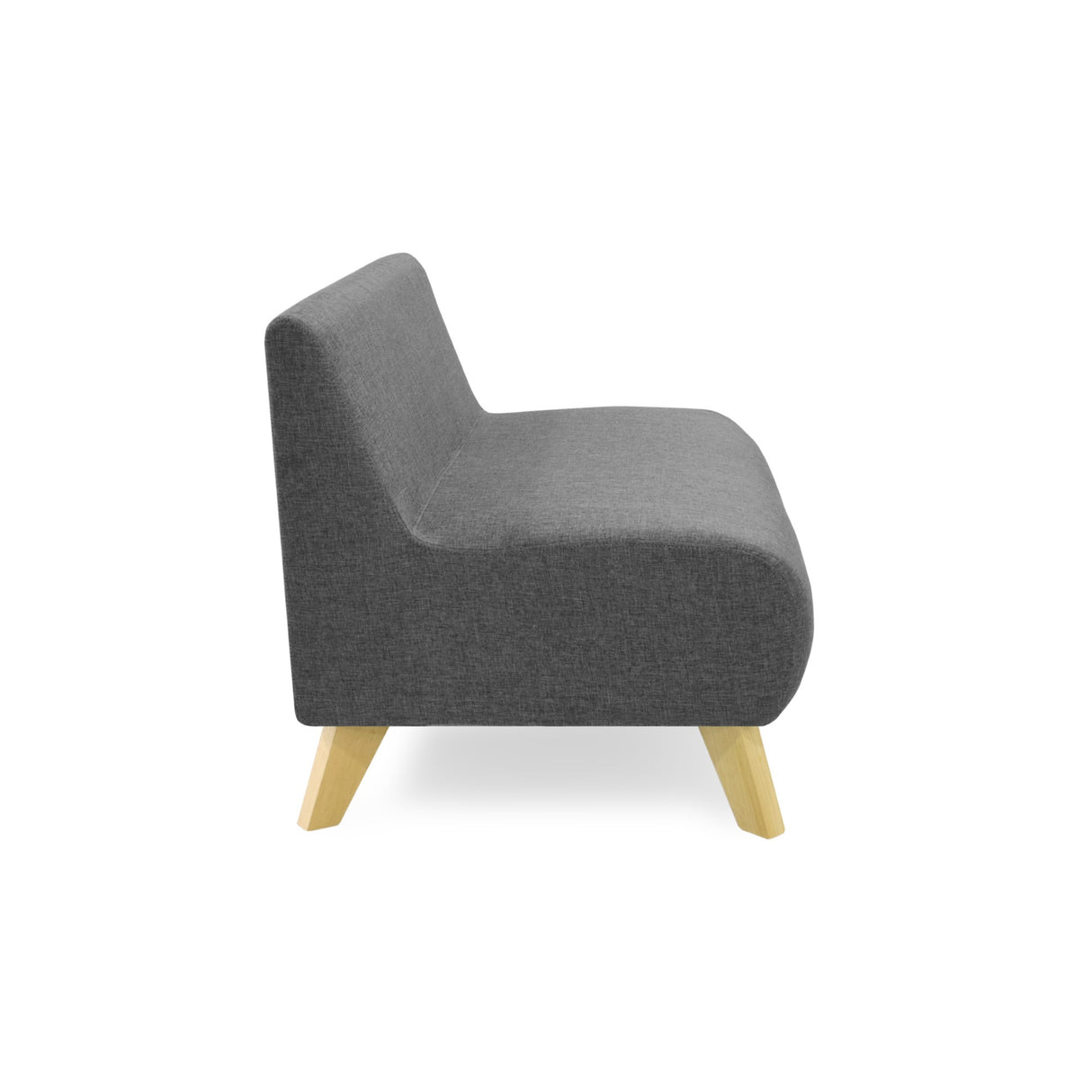 Sofá Nova Gris Duster y Matiz Natural 100x70cm de Dos Puestos sin Apoya Brazos