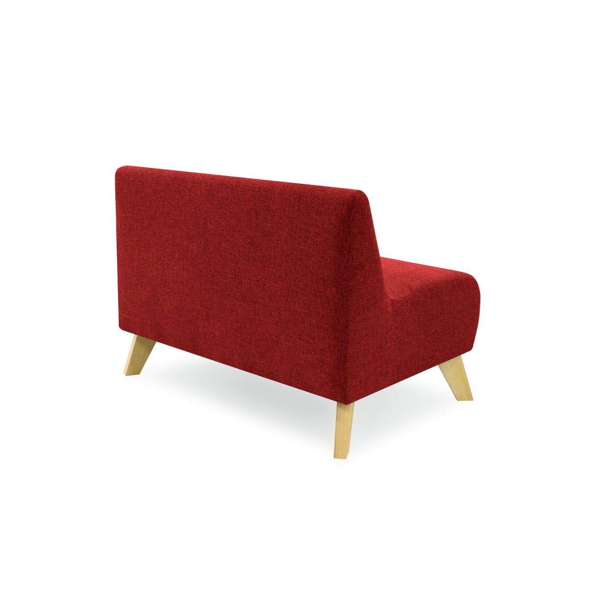 Sofá Nova Rojo Duster y Matiz Natural 100x70cm de Dos Puestos sin Apoya Brazos