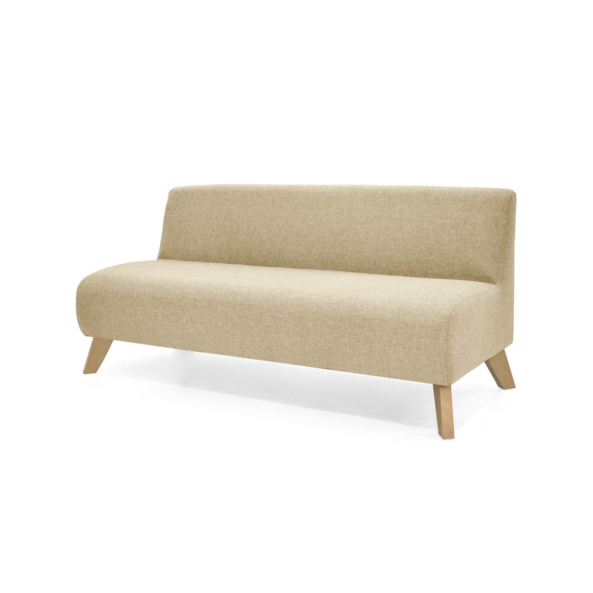 Sofá Oslo Beige Duster y Matiz Natural 150x70cm de Tres Puestos sin Apoya Brazos