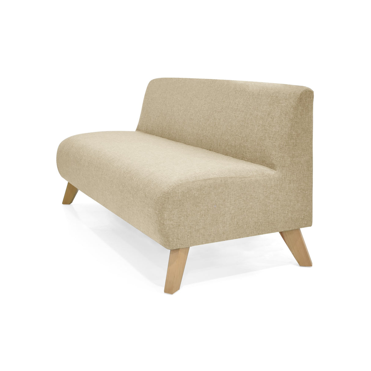 Sofá Oslo Beige Duster y Matiz Natural 150x70cm de Tres Puestos sin Apoya Brazos
