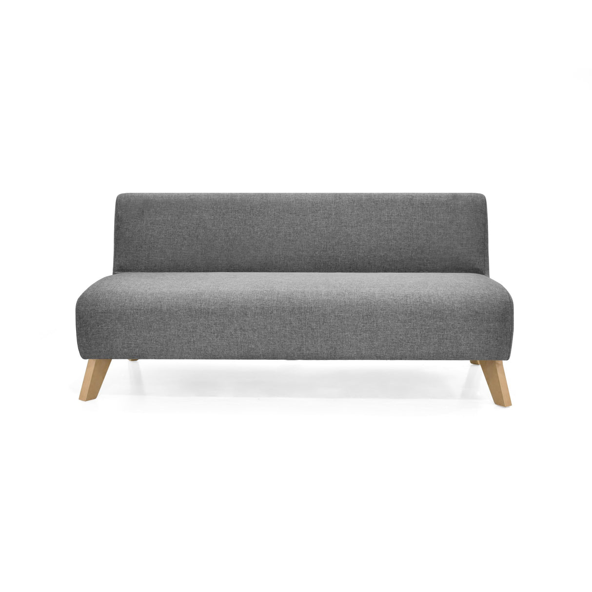 Sofá Oslo Gris Duster y Matiz Natural 150x70cm de Tres Puestos sin Apoya Brazos