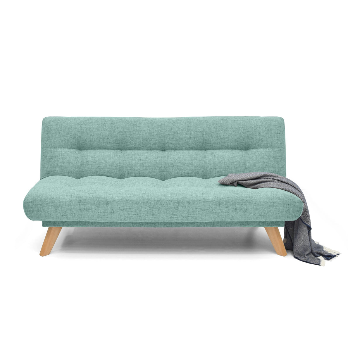 Sofá Cama Porto Aqua Dicosta y Matiz Natural 182x85cm de Tres Puestos Reclinable sin Apoya Brazos