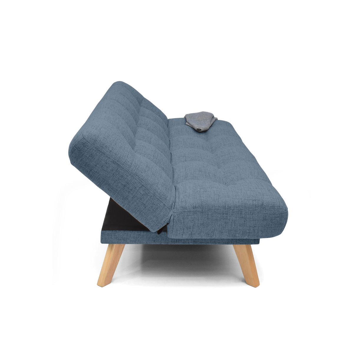 Sofá Cama Porto Índigo Dicosta y Matiz Natural 182x85cm de Tres Puestos Reclinable sin Apoya Brazos