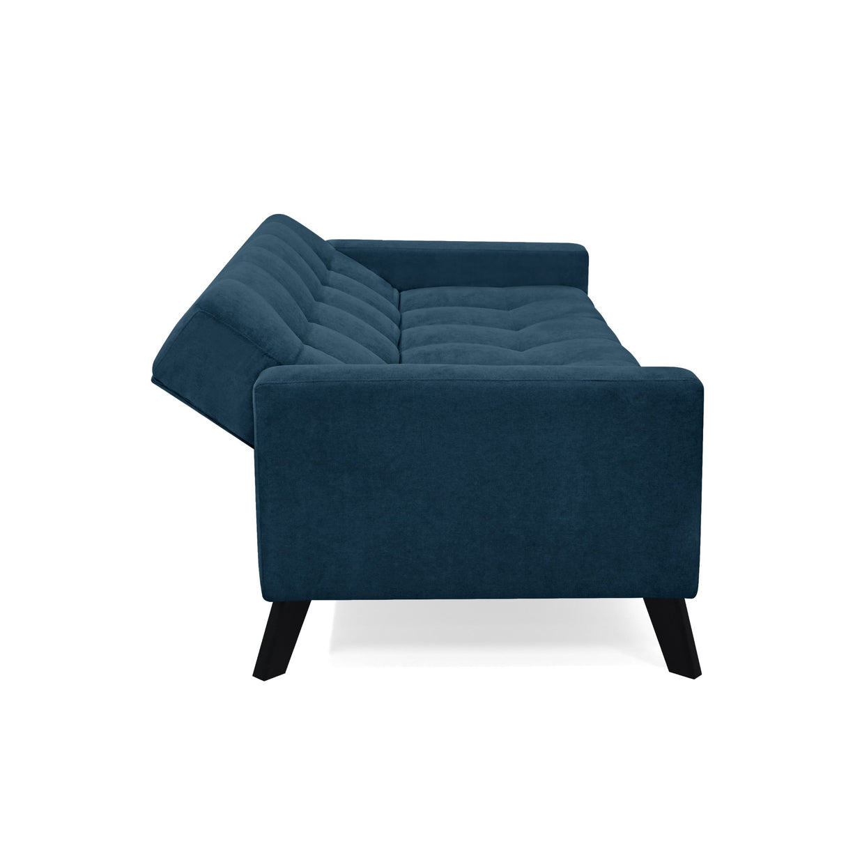 Sofá Cama Sahara Índigo Dorsey y Matiz Negro 206x82cm de Tres Puestos Reclinable con Apoya Brazos