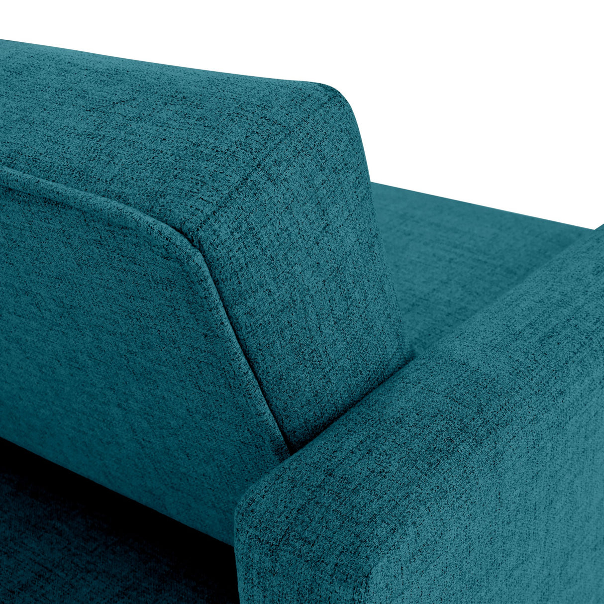 Sofá Cama Sion Petróleo Eureka y Matiz Natural 206x82cm de Tres Puestos Reclinable con Apoya Brazos