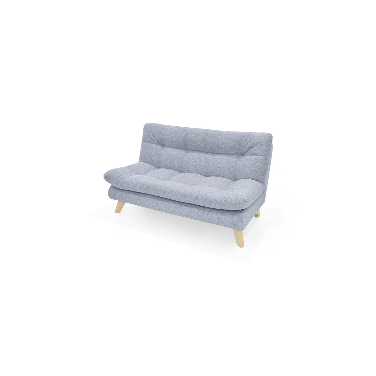 Sofá Toulouse Acero Dicosta y Matiz Natural 140x80cm de Dos Puestos sin Apoya Brazos