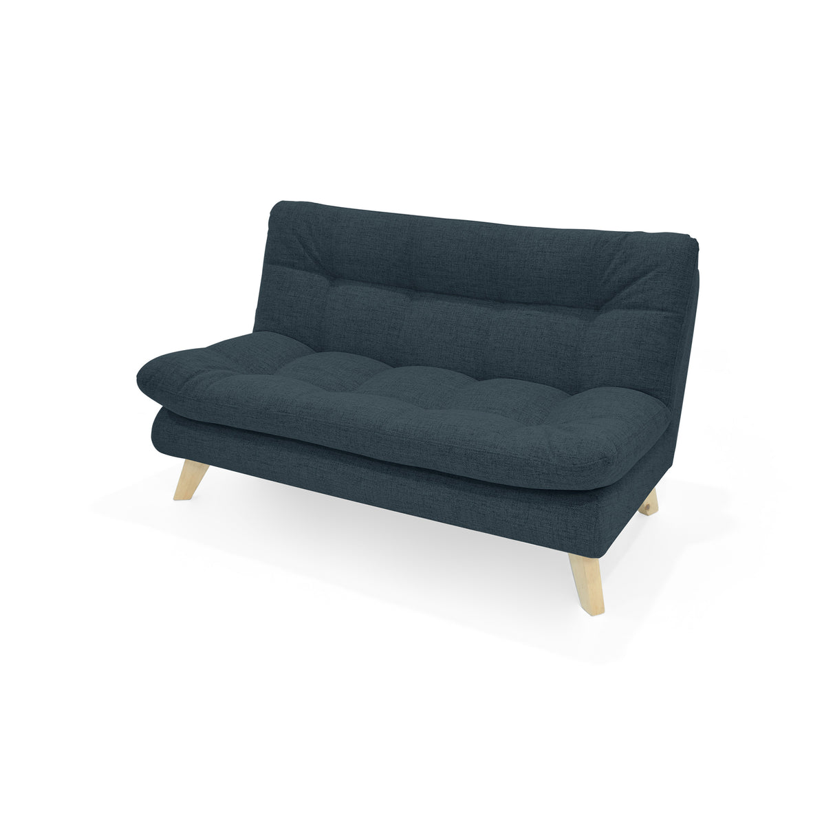 Sofá Toulouse Plomo Eureka y Matiz Natural 140x80cm de Dos Puestos sin Apoya Brazos