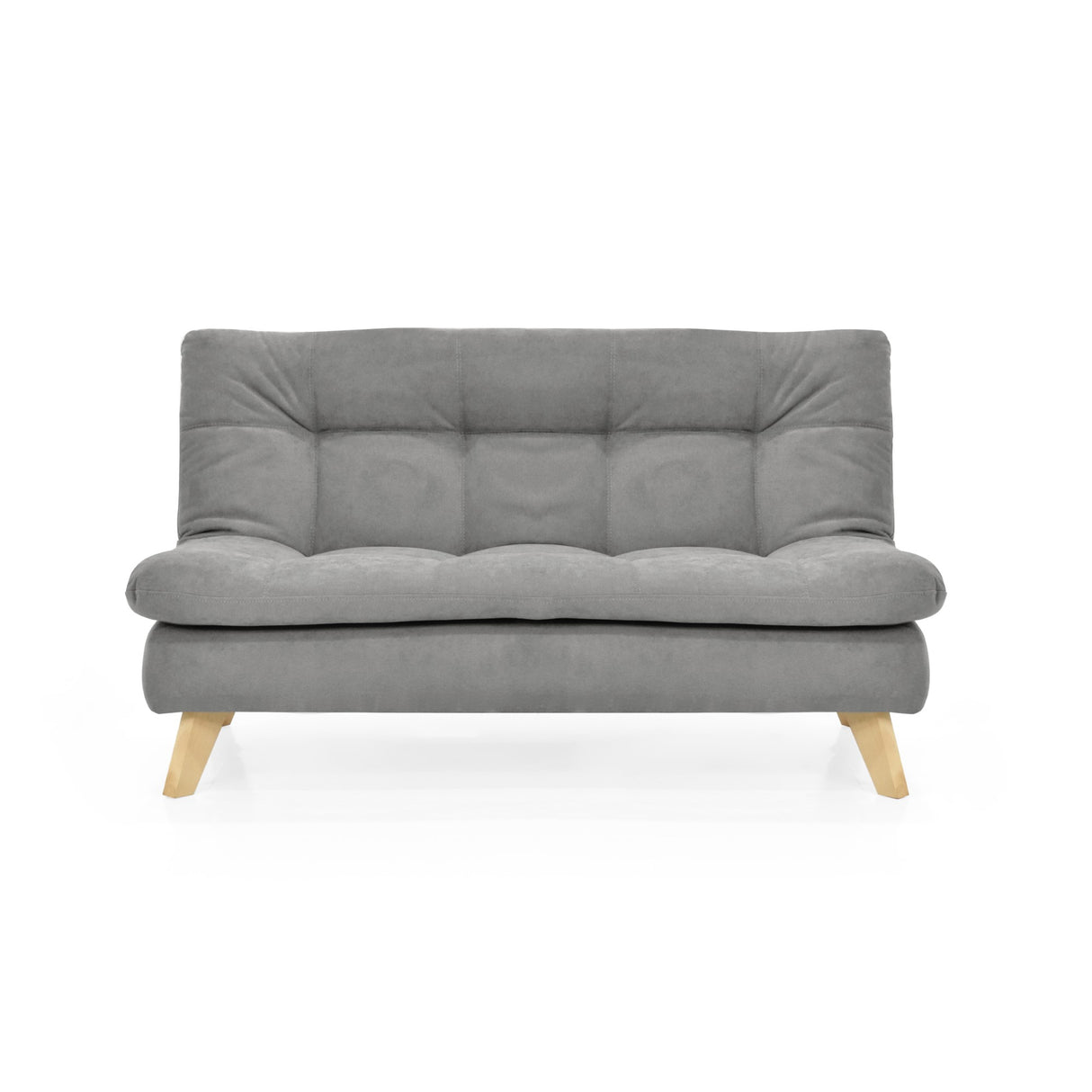 Sofá Toulouse Plata Dorsey y Matiz Natural 140x80cm de Dos Puestos sin Apoya Brazos
