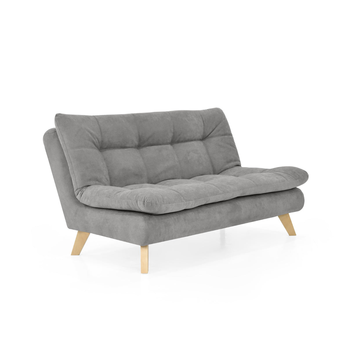 Sofá Toulouse Plata Dorsey y Matiz Natural 140x80cm de Dos Puestos sin Apoya Brazos