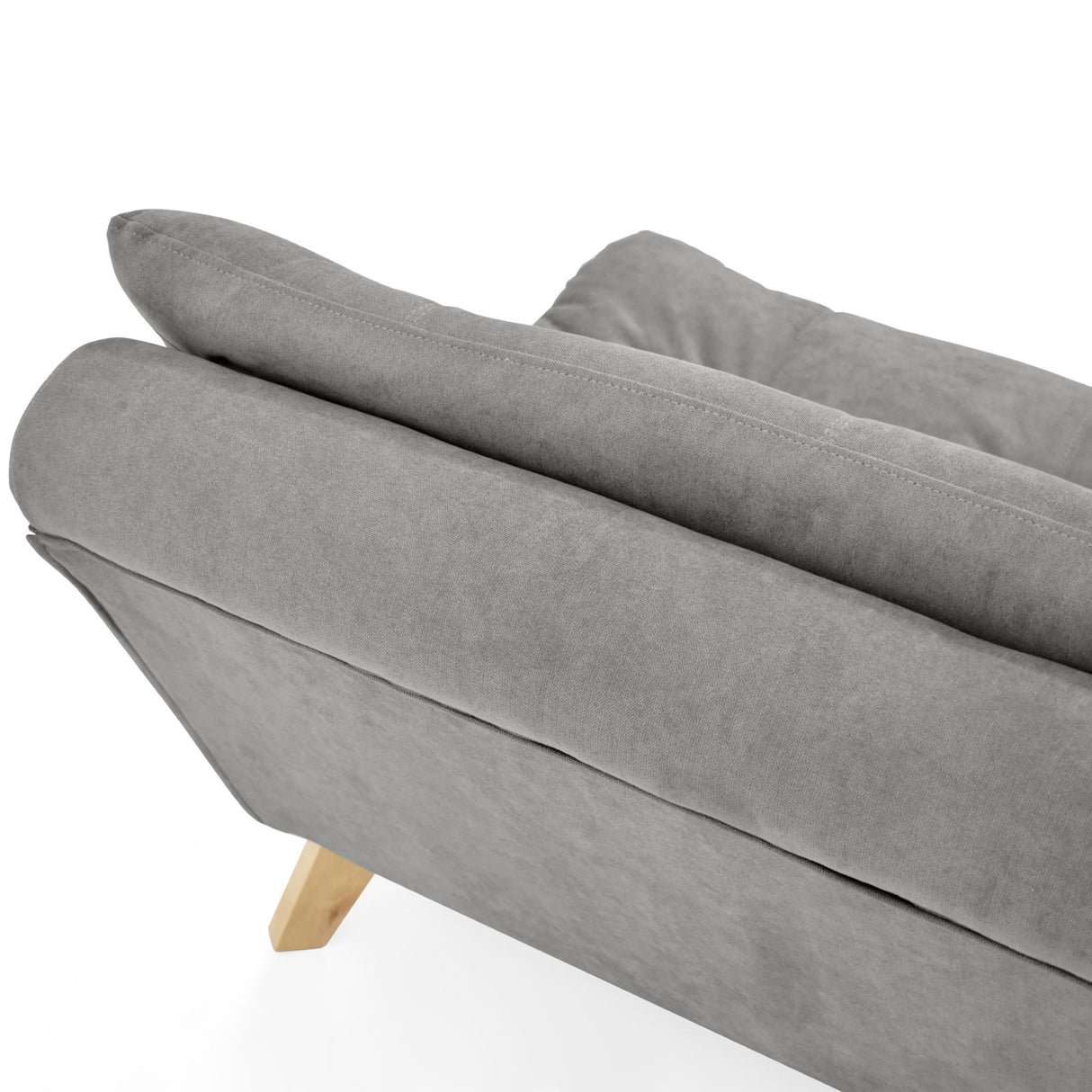 Sofá Toulouse Plata Dorsey y Matiz Natural 140x80cm de Dos Puestos sin Apoya Brazos