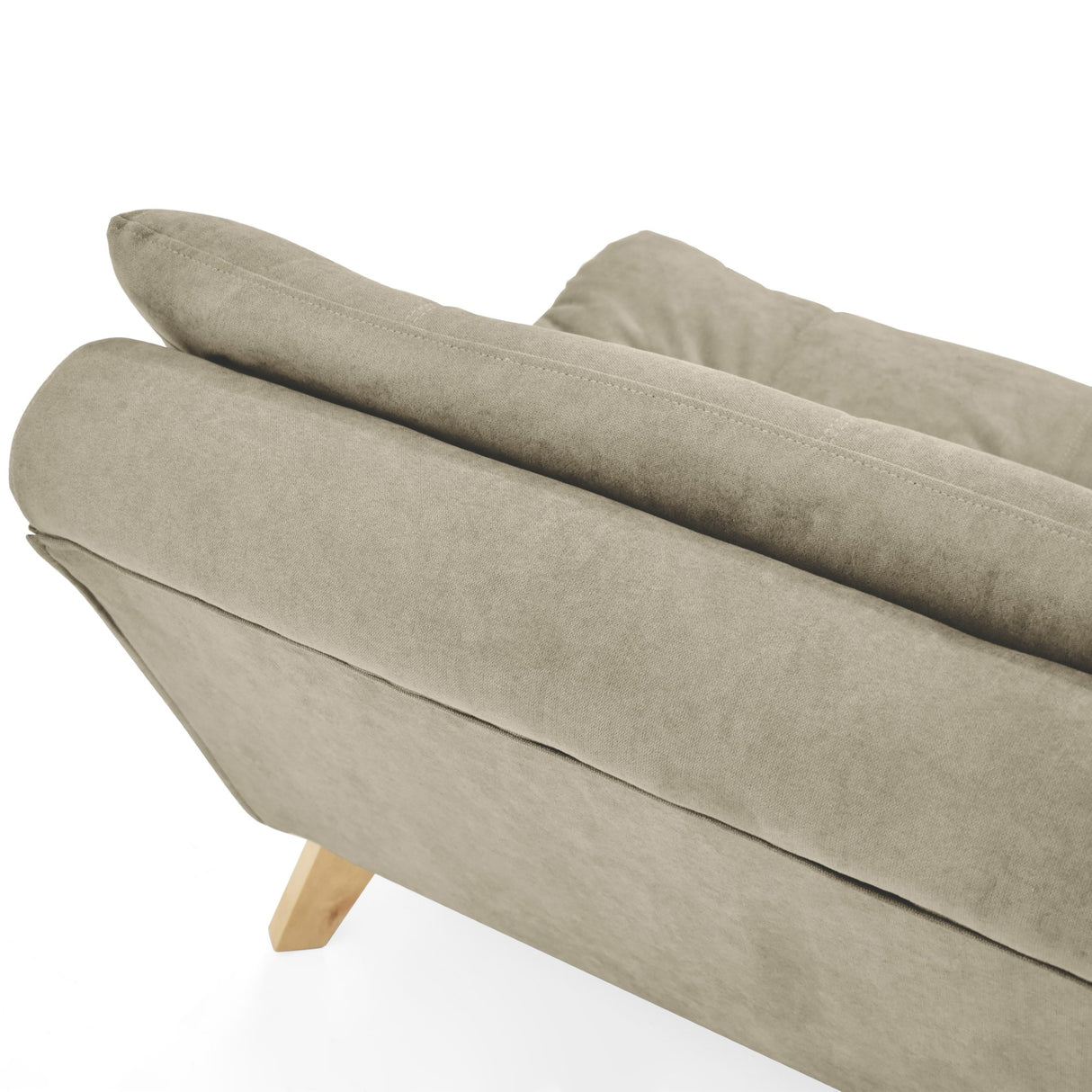 Sofá Toulouse Taupe Dorsey y Matiz Natural 140x80cm de Dos Puestos sin Apoya Brazos