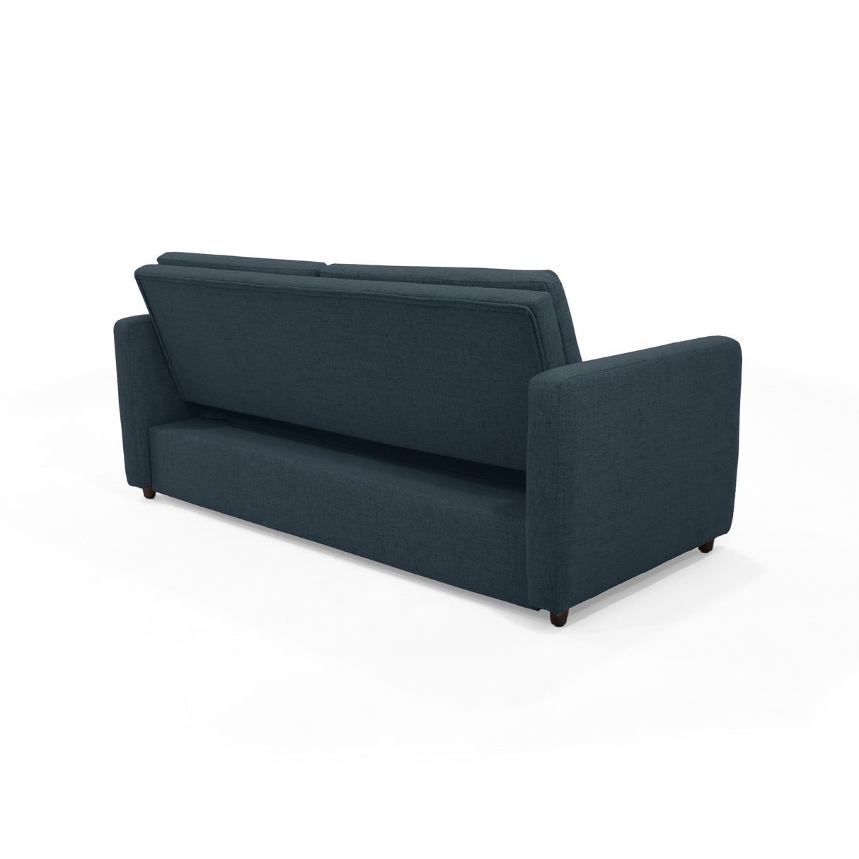 Sofá Cama Uganda Plomo Eureka y Matiz Caramelo 192x87cm de Tres Puestos con Apoya Brazos