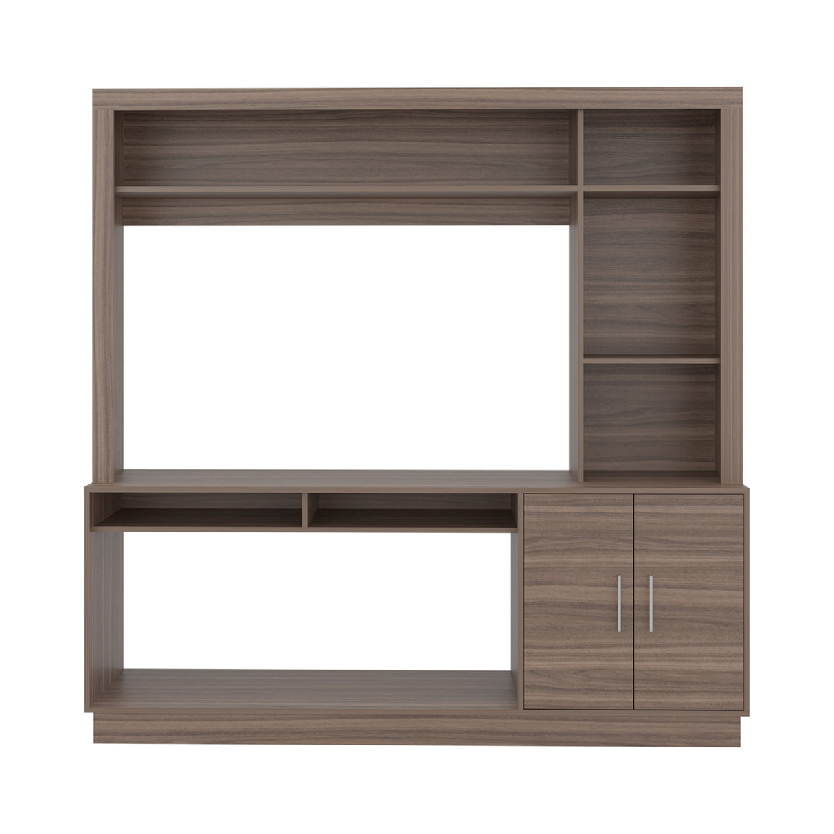Centro de Entretenimiento Cantabria Avellana 180x180cm Para TV Hasta 55 Pulgadas con Un Cajón