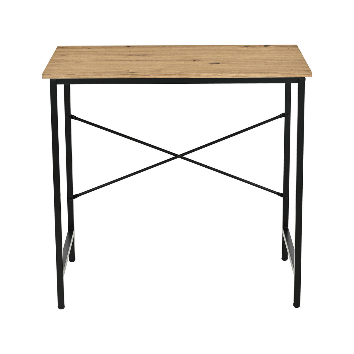 Escritorio Vento Beige y Negro 80x75cm Moderno