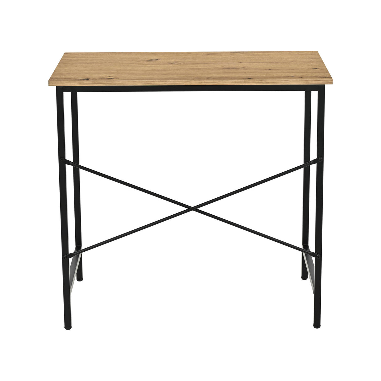 Escritorio Vento Beige y Negro 80x75cm Moderno