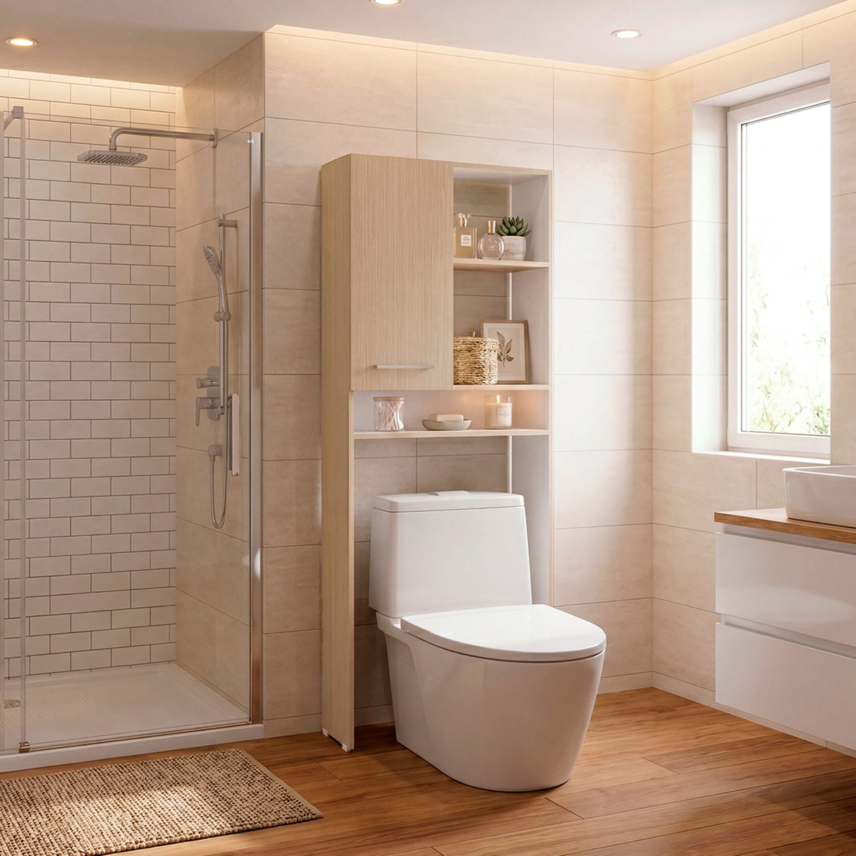 Optimizador de Baño Bath Cartagena 63.1x160.8cm con Dos Entrepaños y con Una Puerta