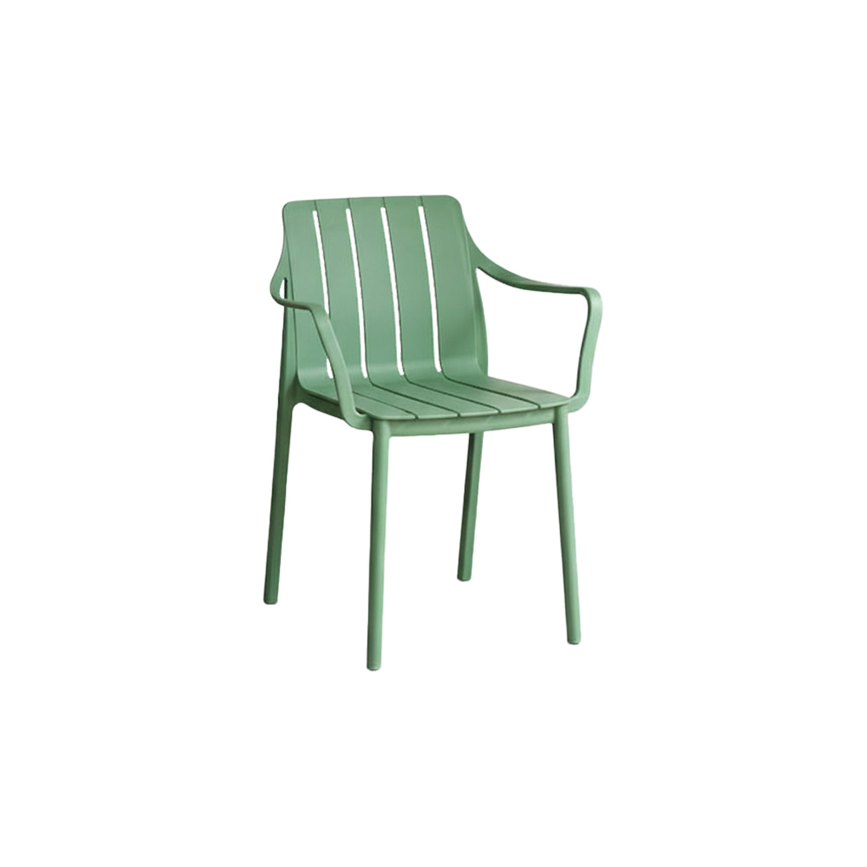 Silla para Exteriores Alice Verde Olivo 57x80cm con Apoya Brazos y con Espaldar