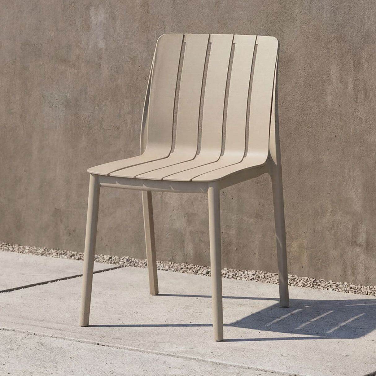 Silla para Exteriores Alice Taupe 46x80cm sin Apoya Brazos y con Espaldar
