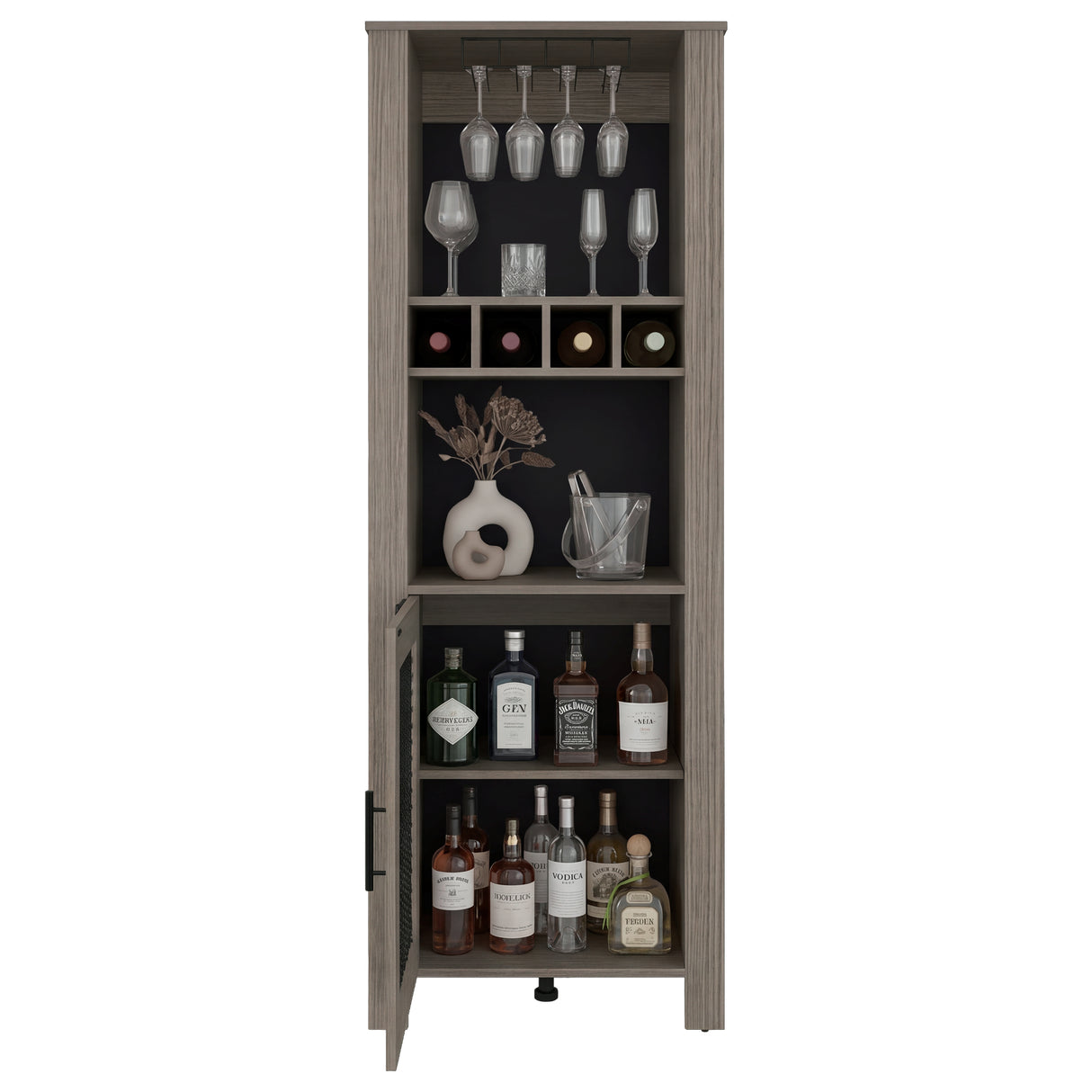 Bar Freedom Positano 65.3x180cm con Seis Compartimientos y Cuatro Portabotellas