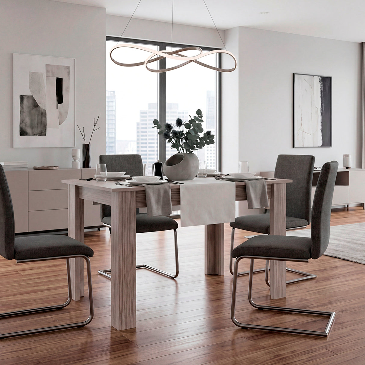 Mesa de comedor Portofino Positano 120x75.6cm Rectangular de Cuatro Puestos sin Sillas