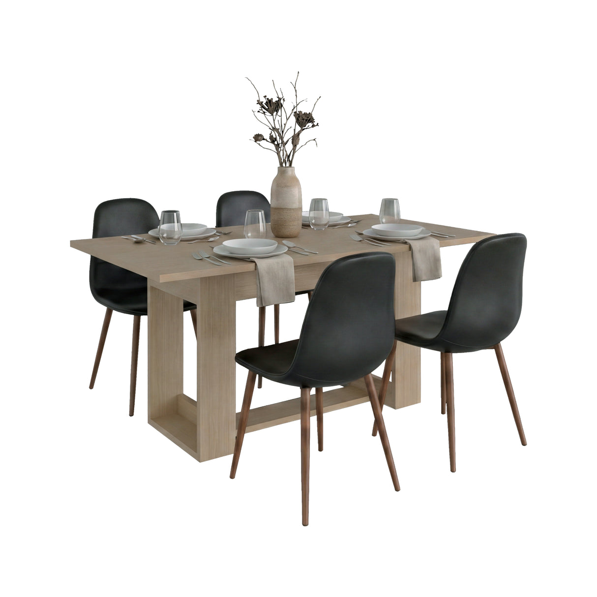 Mesa de comedor Volterra Cartagena 160x74cm Rectangular de Cuatro Puestos sin Sillas