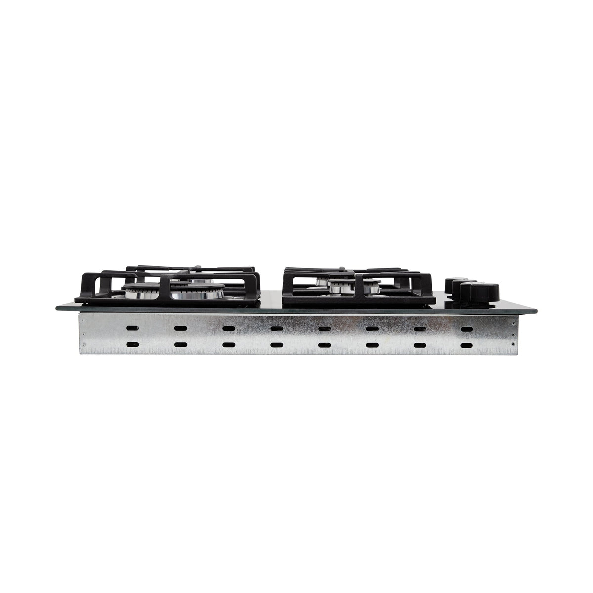 Estufa de Empotrar Haceb Tandoori Cristal Negro 60x51cm 110 Voltios para Gas Natural con Cuatro Quemadores
